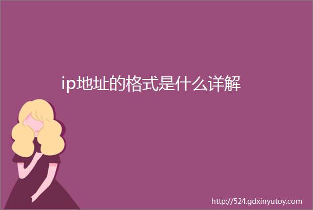 ip地址的格式是什么详解